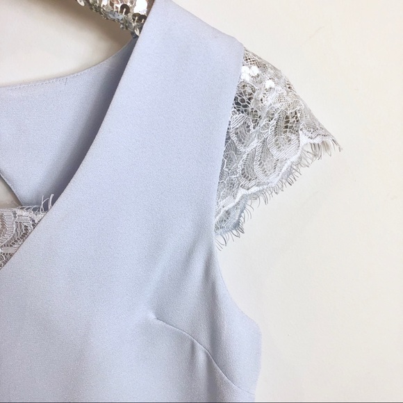 Anna Grace Blue Lace Mini Dress Size Small - Picture 4 of 7